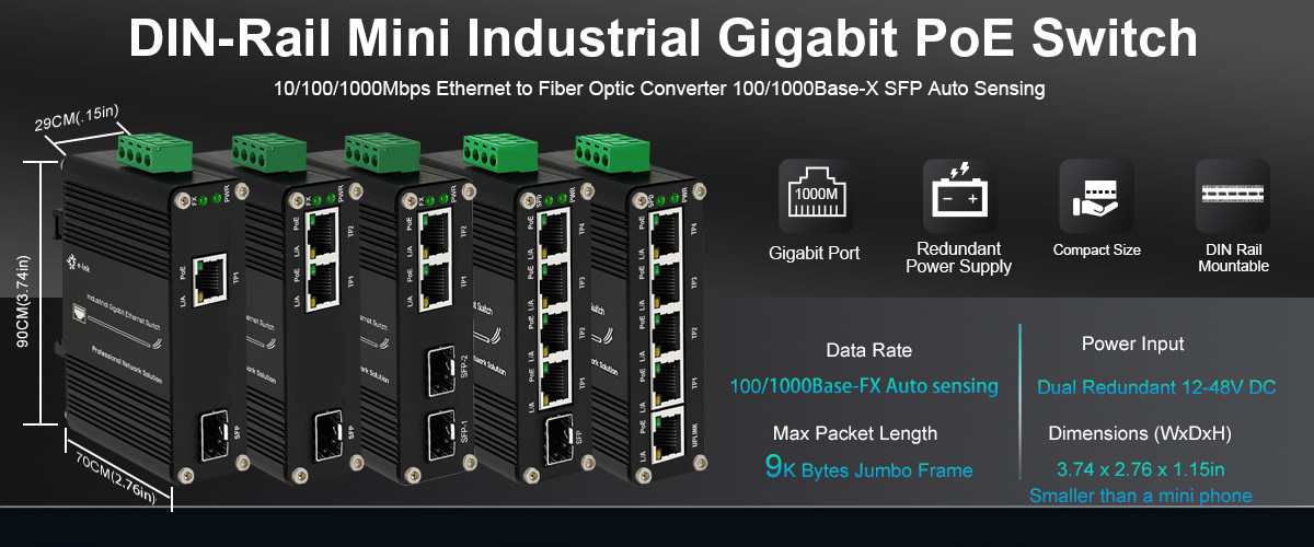 Kualitas Sakelar PoE Industri pabrik