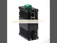 Mini Industrial 2-Port 10/100/1000Base-TX ke 1000Base-X Media Converter