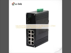 Industri 8-port 10/100/1000m/2.5g 802.3at POE + 2-port 1.25g/2.5g/10g SFP + Sakelar Ethernet