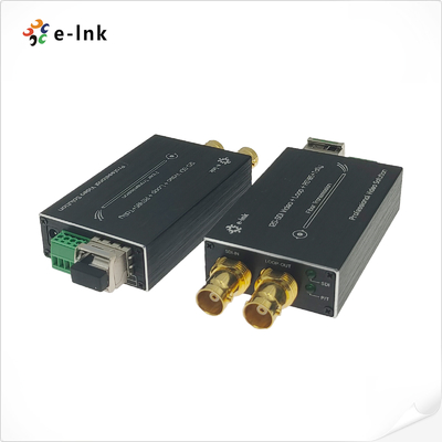 12G SDI To Fiber Converter Transmisi Tingkat Siaran Non Kompresi Dengan Tally / RS485