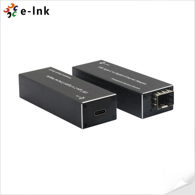 Micro Mini USB C To SFP Fiber Network Adapter untuk Laptop / PC / Tablet