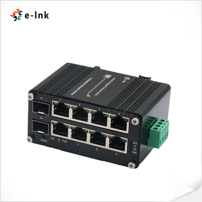 PoE Switch 8 Port 10/100/1000T 802.3at 30W Ke 2-Port 100/1000X Din Rail Managed Switch