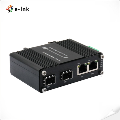 Industrial Ethernet Switch 2 Port 10/100/1000T ke 2 Port 10/100/1000X Serat SFP