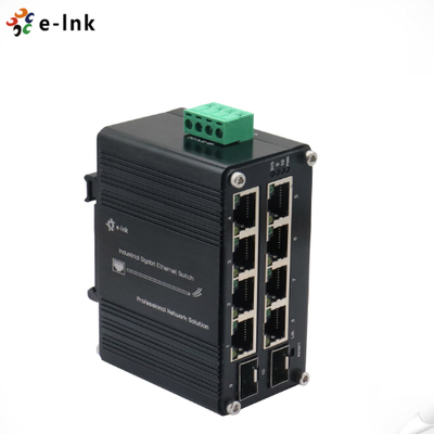Sakelar Ethernet SFP 8-Port yang Dikelola Industri Mini 10/100/1000T + 2-Port 100/1000X