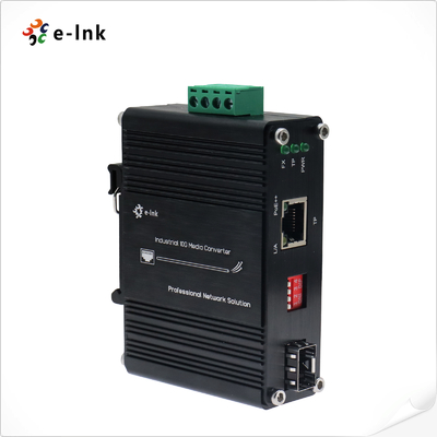 Mini Industrial 10G/5G/2.5G/1G/100M 802.3bt ke 10GBASE-X SFP+ Media Converter
