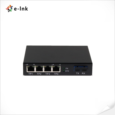 LED Screen Fiber Converter dengan 1x10G SC Fiber Port + 4 x 10/100/1000M Ethernet RJ45 Port