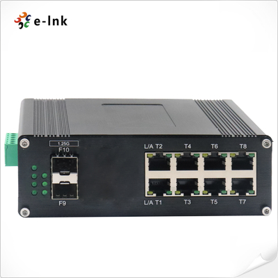 Industrial L2+ 8-Port 10/100/1000T 802.3at PoE + 2-Port 1000X SFP Managed Ethernet Switch