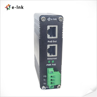 Injektor Gigabit PoE+ Industri untuk Input Daya DC 80~320V