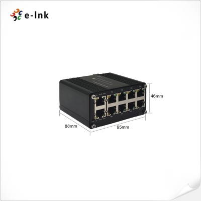 Mini Industrial 10-Port 10/100/1000T Sakelar Ethernet Kompak