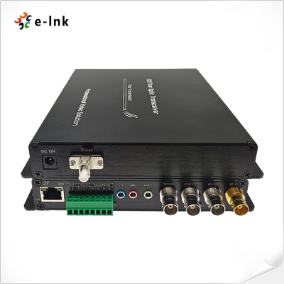 1Ch BIDI 3G-SDI Video + 2Ch Kembali Analog Audio + 1Ch BIDI RS422 + 1Ch 100M Ethernet + 1Ch Kembali Tally + 1Ch Kembali Analog Tri-level Sync melalui Fiber Extender