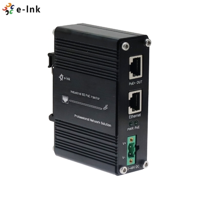 12 ~ 48V DC Power Input Industrial 10G PoE+ Injector