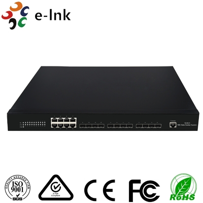 12 10G SFP+ Fiber port + 8 10/100/1000M Port Tembaga RJ45 Managed Ethernet Fiber Switch