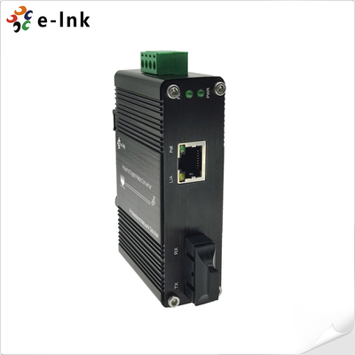 Mini Industrial 100BASE-FX Ke 10/100BASE-T 60W PoE++ Media Converter