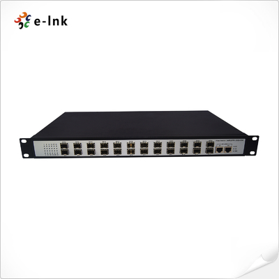24-port 100base-fx SFP yang tidak dikelola + 2-10/100/1000-tx sakelar