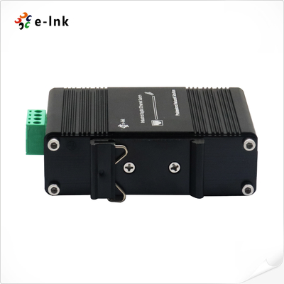 Mini Industrial 1-Port 100/1000X SFP ke 1-Port 10/100/1000T 90W PoE++ Media Converter