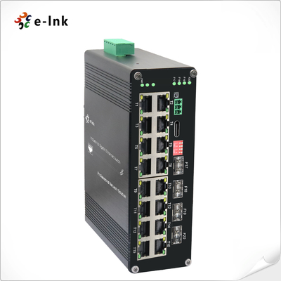 Industri L2+ 16-Port 10/100/1000T + 4-Port 1000X SFP Sakelar Ethernet Terkelola