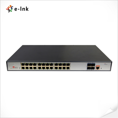 Sakelar PoE Terkelola L3: 24-Port 10/100/1000Base-T PoE+ dengan 4x10G port SFP+