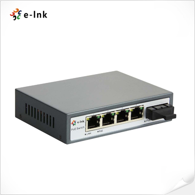 Sakelar PoE 5 port 10/100M dengan 1x port PoE daya tinggi 60W & 1x SC Fiber Uplink