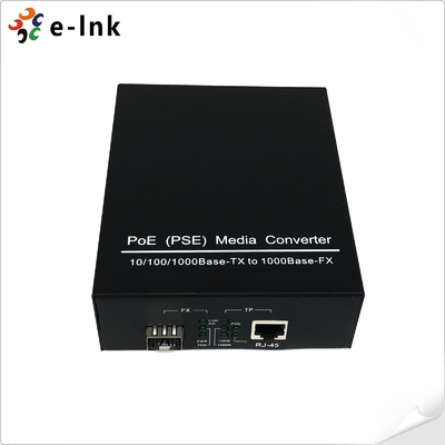Konverter Media SFP PoE(PSE) 10/100/1000Base-TX ke 1000Base-X