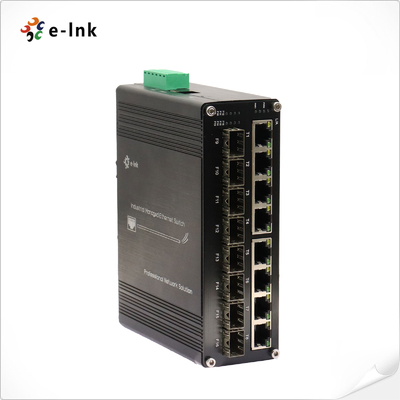 Sakelar Ethernet Terkelola SFP 8-Port 1000X + 8-Port 10/100/1000T L2+ Industri
