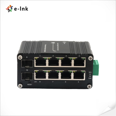 Sakelar Ethernet SFP 8-Port yang Dikelola Industri Mini 10/100/1000T + 2-Port 100/1000X