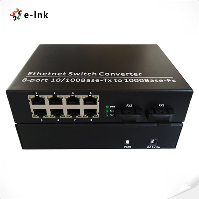 Sakelar Serat Port 8-TX + 2-FX 10/100/1000M