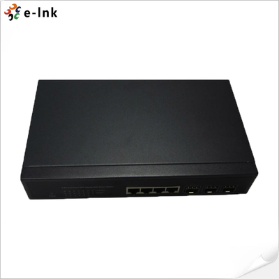 Konverter Media 10/100/1000M 4-TX + 3-FX(SFP) Port Fiber Switch