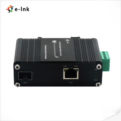 Mini Industrial 1-Port 100/1000X SFP Ke 1-Port 10/100/1000T 60W PoE++ Media Converter