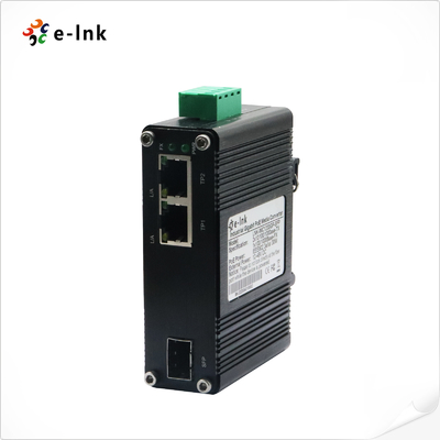 Mini Industrial 1-Port 100/1000X SFP Ke 2-Port 10/100/1000T Ethernet Media Converter