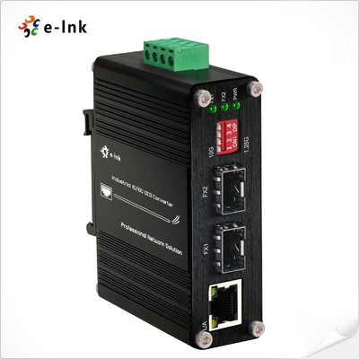 Industrial 1G/10G SFP+ ke SFP+ OEO Converter (3R Repeater) dengan 1G Ethernet Media Converter Function