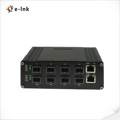 Sakelar Optik SFP 2-port 10/100/1000Base-T + 8-port 1000BASE-X Industri
