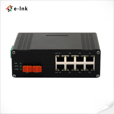 Sakelar Ethernet Industrial 8-port 10/100/1000M/2.5G BASE-TX + 2-port 1.25G/2.5G/10G SFP+ BASE-FX