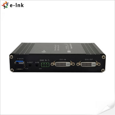1Ch 1080P Bidi DVI + 1Ch Bidi RS232 + 1Ch Bidi Audio Stereo + GPIO melalui Fiber Extender