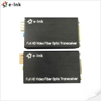 Ekstender Fiber Optik DVI Tipe Mini dengan audio stereo eksternal