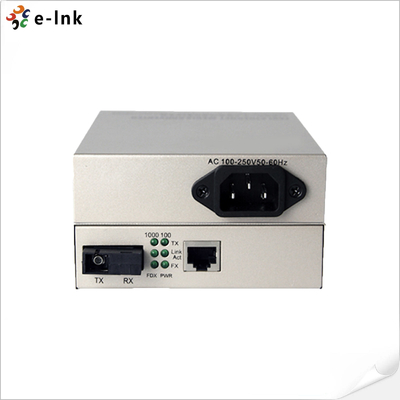 10/100M WDM Fast Ethernet Media Converter dengan built-in PSU