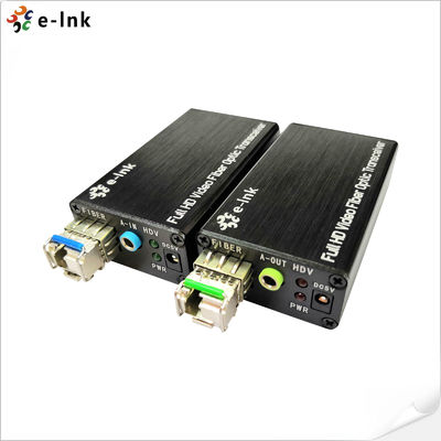 Mini-type DVI Fiber Optic Extender dengan eksternal stereo Dukungan 1920*1200 1080P@60Hz