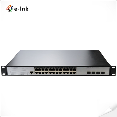 Sakelar Terkelola L3 24 Port 10/100/1000BASE-T 802.3at PoE + 4 Port 10G SFP+