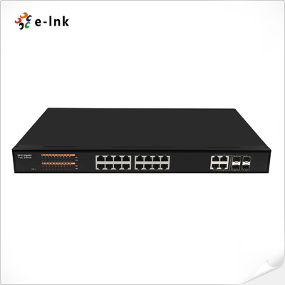 Sakelar Ethernet Combo 16-Port 10/100/1000T 802.3at PoE + 4-Port 100/1000 SFP yang Dikelola