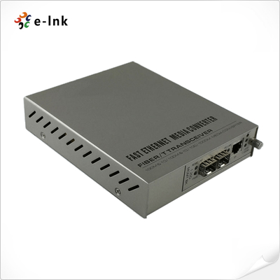 1-port 10/100/1000base-t + 2-port 1000base-sfp (1 + 1) Konverter media serat yang berlebihan