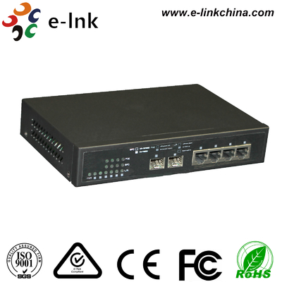 Sakelar Fiber 2FX + 4TX Terkelola 10/100/1000M