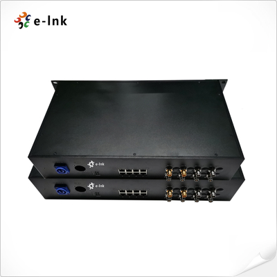 8Ch Gigabit PoE + 6Ch Forward 3G-SDI + 2Ch Backward 3G-SDI Fiber Optic Extender