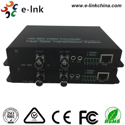 SD/HD/3G-SDI + RS485/RS422/RS232 Data + 10/100M Ethernet melalui Konverter Serat