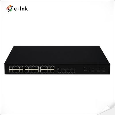 Sakelar Ethernet L3 Terkelola 24G + 4x1000M SFP