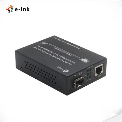 Media Converter 10/100/1000M Gigabit Ethernet ((dengan External Power Supply) Slot SFP