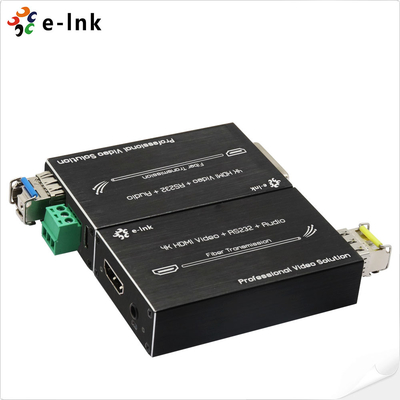Mini 4K HDMI Fiber Extender dengan RS232 & Audio Eksternal