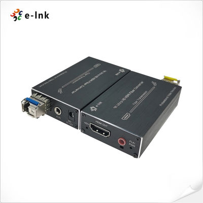 Micro Mini 4K HDMI Fiber Extender dengan Audio Eksternal