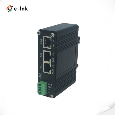 Industrial IEEE802.3af/at PoE Splitter dengan fungsi sakelar 2-port, tegangan output 12VDC