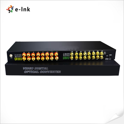 Audio RCA Dua Arah 16Ch melalui Konverter Serat Optik