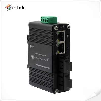 Sakelar Ethernet SFP 2-Port 100/1000Base-X PoE 802.3at 2-Port 10/100/1000T Mini Industrial dengan Fungsi Penguat Daya 12~48VDC