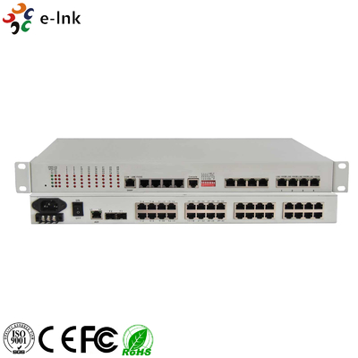 32E1 + 4GE PDH Multiplexer (1+1 Backup Fiber Optic)